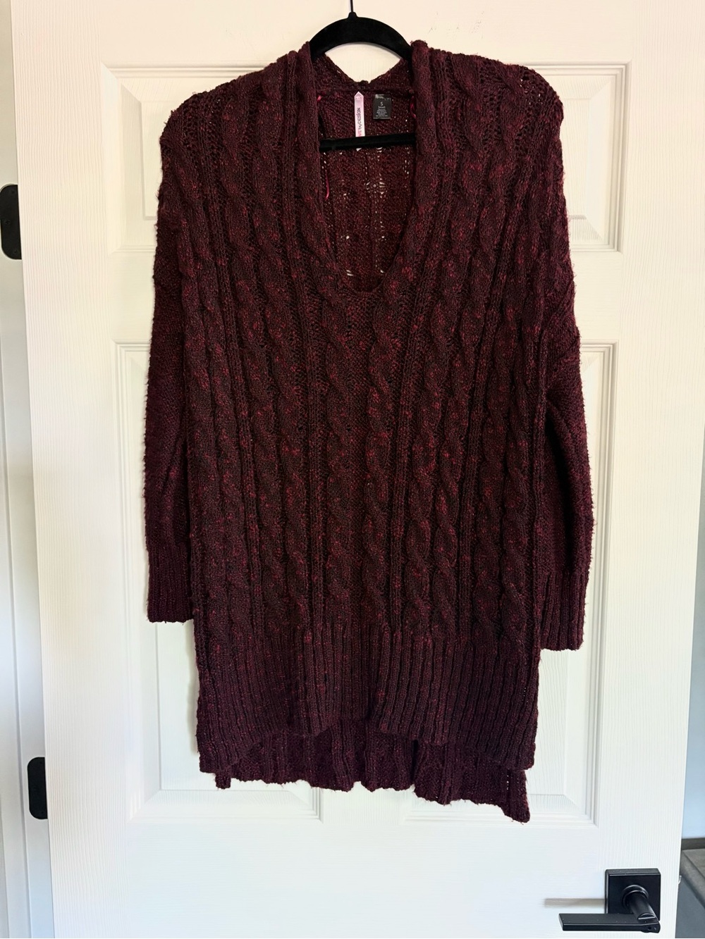 Love By Design Mulberry Cable Knit V-Neck Sweater Tunic